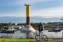 First Blyth turbine base sets sail