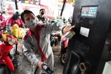 Gasoline prices hit 12-month high