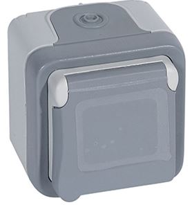 COMPLETE 13A BS SOCKET GREY   