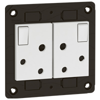 2X2P+T SWITC 16A RSA PRE-W ALU