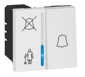 IND LAMP&BEL PUSH HOTEL SQ ALU