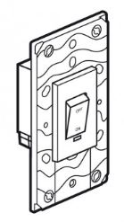 DP 45A SWITCH+NEON  2G SQ ALU 
