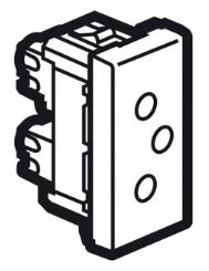 2P+T 10/16A SHUT SWITZ  SQ WH 