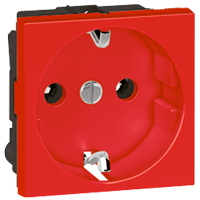 2P+T TAMPERPROOF SCHUKO RED   