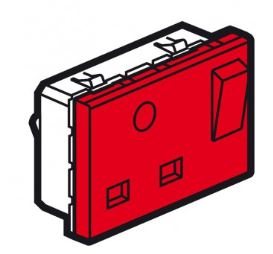 2P+T 13A BS DEDICAT NONSTD RED