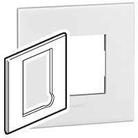 PLATE BS FOR 13A FCU 1G SQ WH 