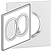 PLATE+FR 2 X 3M 4"X4" US RD WH