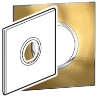 PLATE US 2M ROUND 4X4 GOLDBRAS