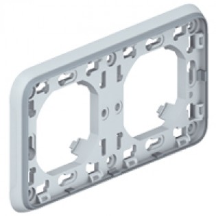 PLATE 2G HORIZ + SUPPORT GREY