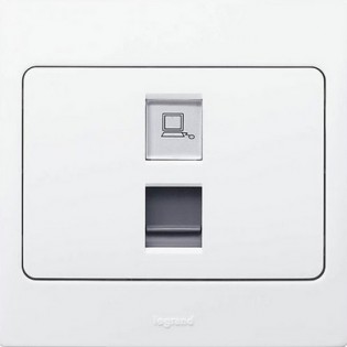 WHITE RJ 45 CAT 5E SOCKET