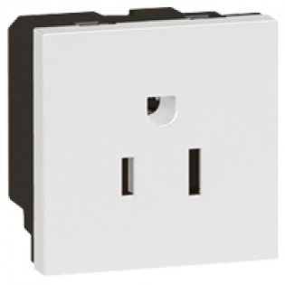 2P+T US 15A 127V SHUT SQ ALU