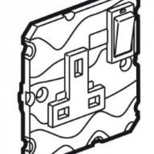 SOCKET DP 1G 13A 250V BS WH