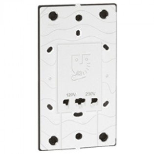 SHAVER SOCKET NO EARTH WHITE