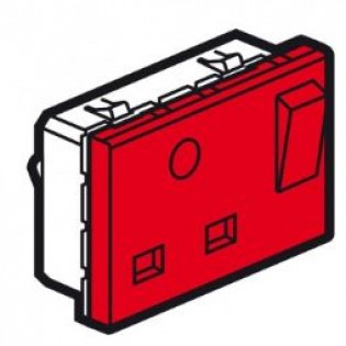 2P+T 13A BS DEDICAT NONSTD RED