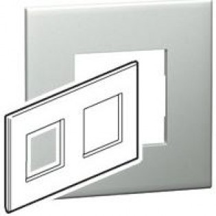 PLATE 2X2M SQ PEARL ALU SCH AR