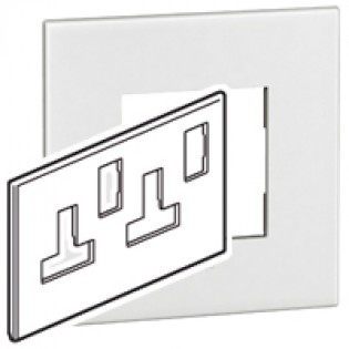 PLATE FOR COOKER UNIT 2G SQ WH