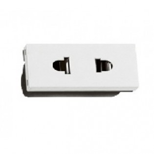 Ổ cắm 2 cực Âu-Mỹ 16A 1 modun