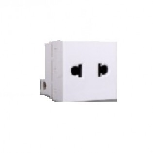 Ổ cắm 2 cực Âu-Mỹ 16A 1.5 modun