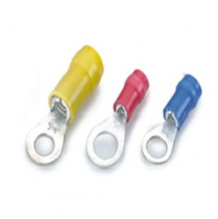 Ring Type Insulated Cable Lug 5-12, Yellow