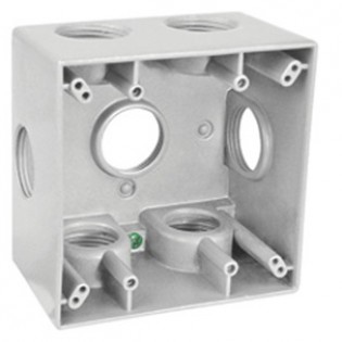 Hộp đôi chống thấm 114x114, lỗ 1