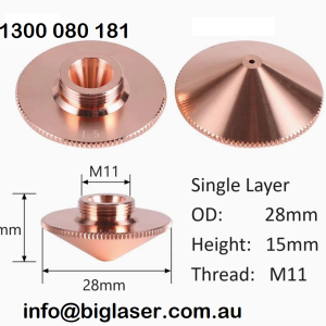 Laser cutting nozzle 28mm single for Fiber Cutting Machine Parts